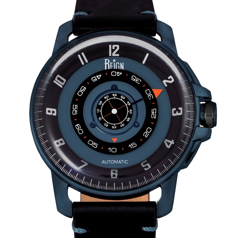 NWT Automatic Domed Crystal Genuine Leather Watch